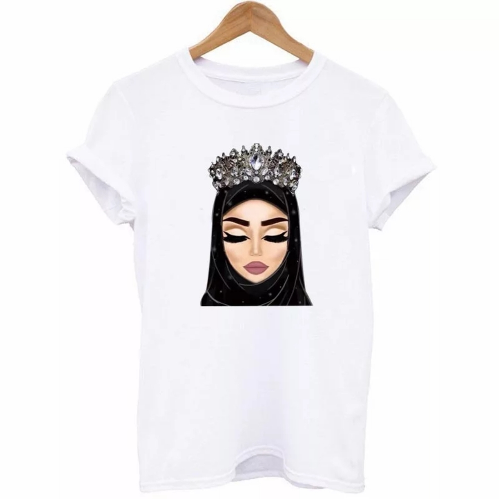 Woman wearing her crown and Hijab T-shirt